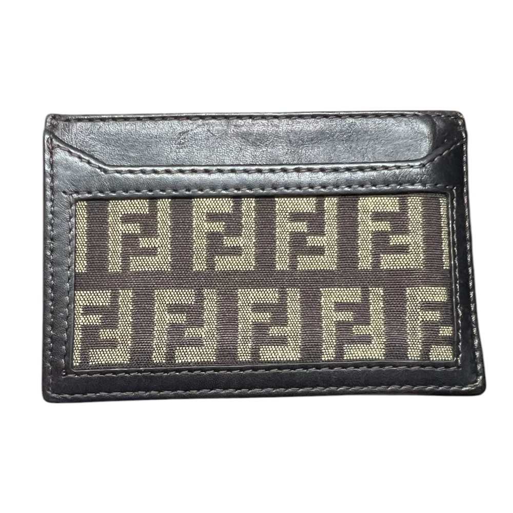 Fendi Vintage Card Wallet Monogram  Brown